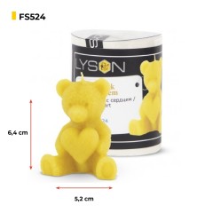 Stampo per candele - Orsetto con cuore