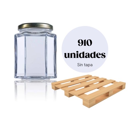 Pallet 910 units of Hexagonal Crystal Jar 720ml TO82 Wholesale glass jars (by pallet)