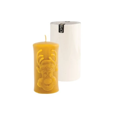 Molde de silicona - Cilindro con reno Moldes para velas