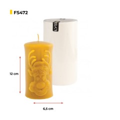 Molde de silicona - Cilindro con reno Moldes para velas