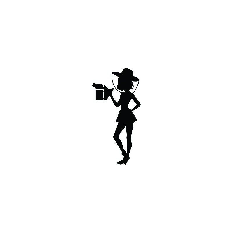 Black Beekeeper Woman Sticker Bee signs Black Beekeeper Woman Sticker Bee signs