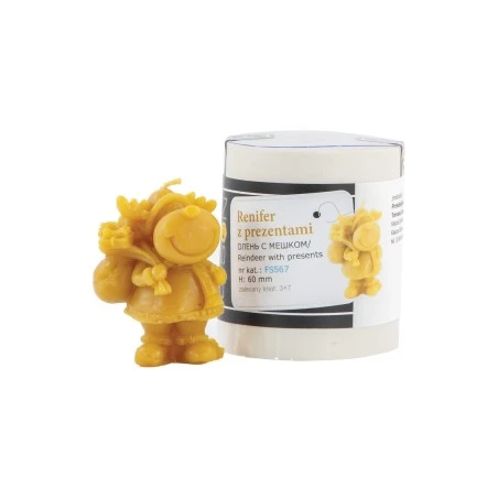Kerzengießform - Rentier mit Geschenken