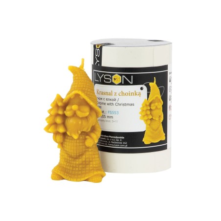 Molde Velas - Gnomo con árbol de Navidad Moldes para velas