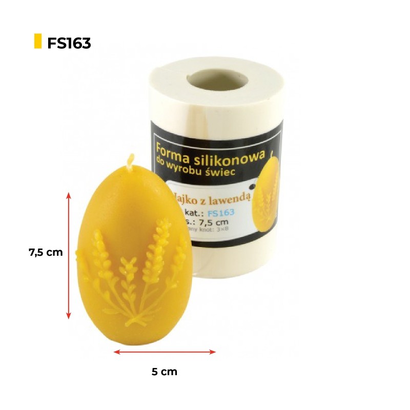 Kerzenform - Ei mit Lavendel