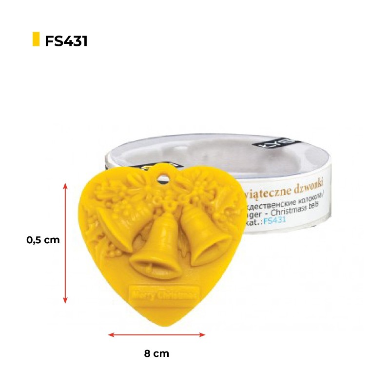 Candle Mold - Pendant - Christmas Bells Candle moulds