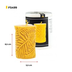 Molde para velas - Cilindro con hojas Moldes para velas
