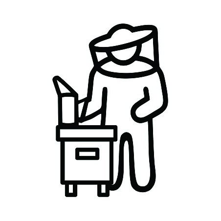 Black Beekeeper Sticker Bee signs