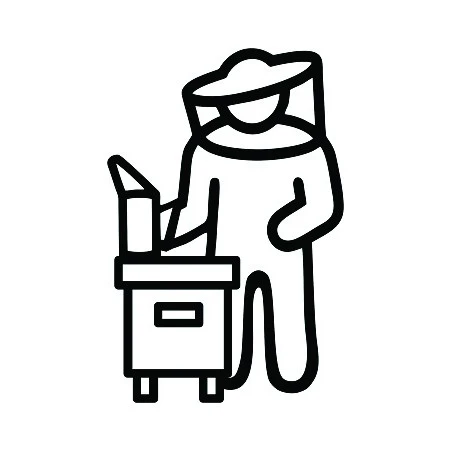 Imker-Aufkleber mit Reliefprägung