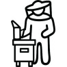Black Beekeeper Sticker Bee signs
