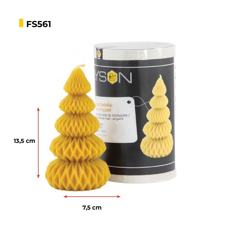 Molde de silicona – Árbol de Navidad origami (grande) Moldes para velas