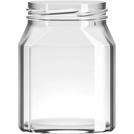 Pot en verre Square 310ml TO63 - Pack 25 u. Pots en verre pour miel