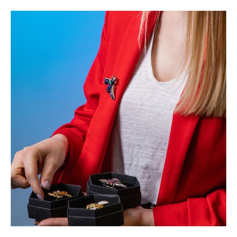 Broche "Mon premier vol" – Abeille jaune avec détails argentés Cadeaux et divers