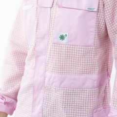 Imkeranzug Pink Line belüftet mit Fechterschleier – Farbe Rosa