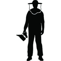 Black beekeeper vinyl car sticker Bee signs
