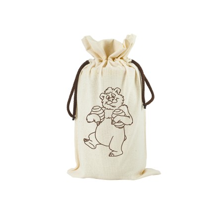 Sac en coton avec ourson pour pot de miel Décor et Cuillères à miel et de dégustation