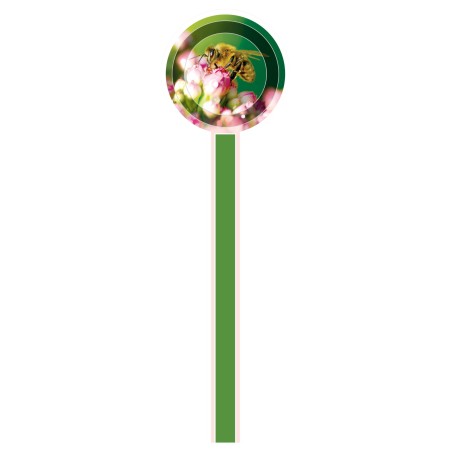 Selbstklebendes Deckelsiegel „Biene auf Blüte“ – Pack 100 Stk.