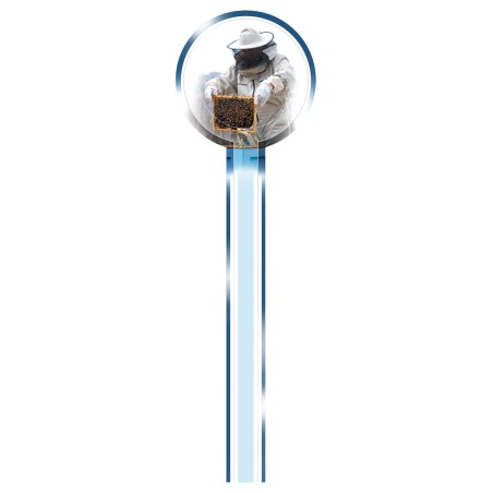 Selbstklebendes Deckelsiegel „Imker bei der Arbeit“ – Pack 100 Stk.