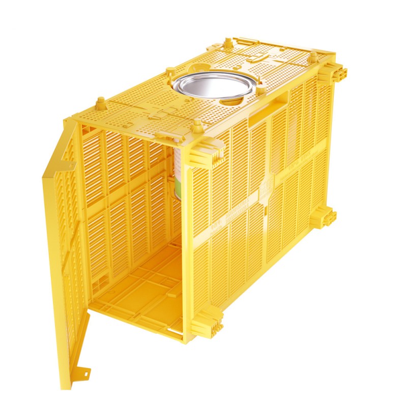 Caisse plastique pour le transport de paquets d’abeilles Ruchettes