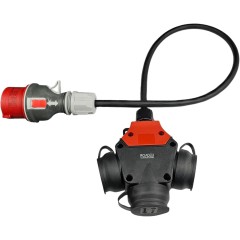 Adaptador Trifásico 16 A com Três Tomadas Schuko (400 V → 3× 230 V)