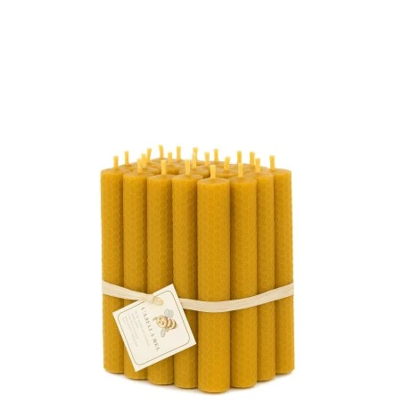 Vela de cera de Abeja 10×2cm - Pack 12 unidades Velas de cera de abeja