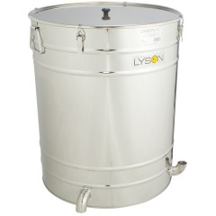 Gaswachsschmelzer 200 L im Wasserbad mit Edelstahlsieb und Brenner