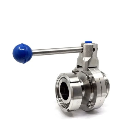 Hybrides DIN–Clamp DN50 Edelstahl-Butterfly-Ventil