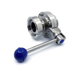 Hybrid DIN–Clamp DN50 stainless butterfly valve Honey gates, hose and fitting