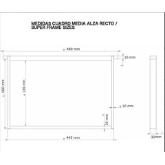 Telaino mezzo melario in legno (US)