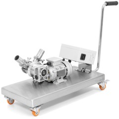 Honigpumpe 900 L/h mit Bedienpult und Fahrwagen - einphasig