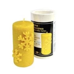 Silicone candle mold cylinder with snowflake Candle Moulds Christmas