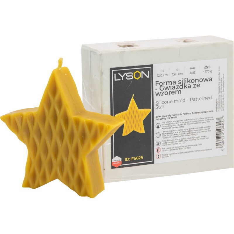 Molde para Velas – Estrela com Padrões