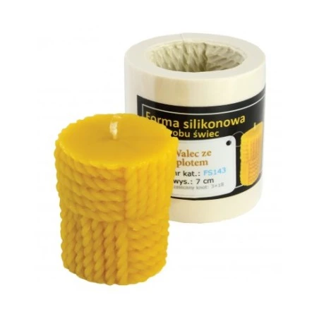 Silikonform – Zylinder mit Stoff