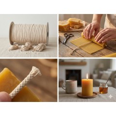 Wick for beeswax candles (20m on a roll) Candle making supplies