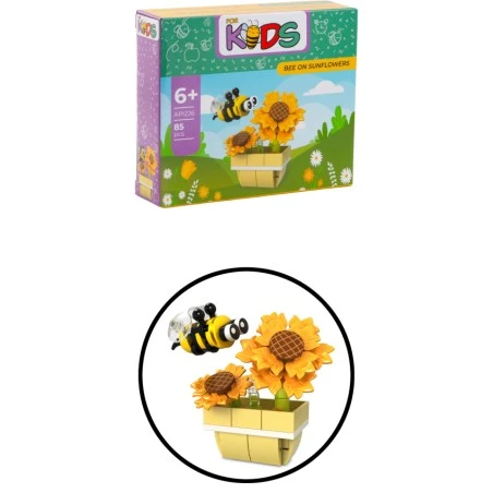 Bee on Sunflowers Building Block Set – Lyson For Kids (85 pcs) Educational