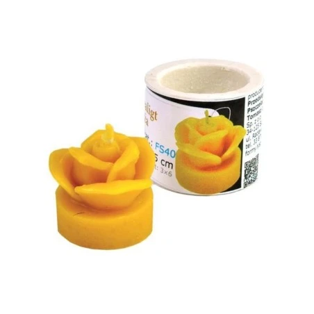 Stampo silicone per candele - Rosa tealight galleggiante