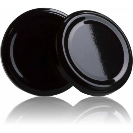 Lid TO 58 Black Pasteurization without button - Pack of 25 units Caps and closures