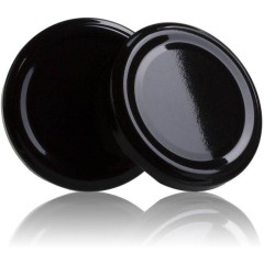 Tapa TO 66mm negra pasteurizable - Pack 25 ud. Tapas y cierres