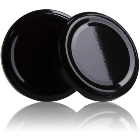 Tapa TO 66mm negra pasteurizable - Pack 25 ud. Tapas y cierres