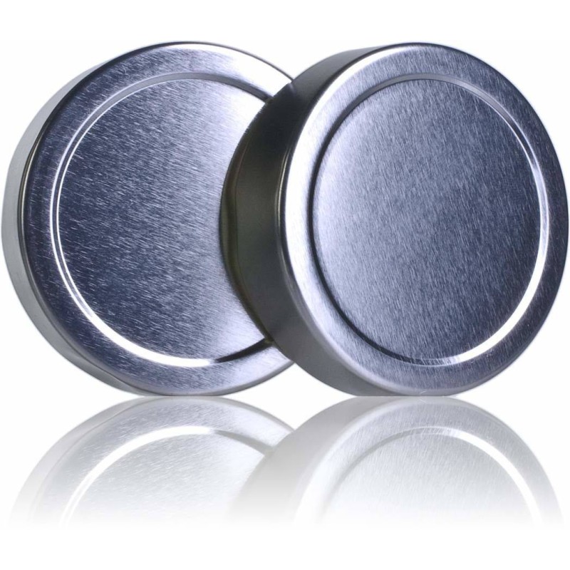 Couvercle 66 mm jupe haute pasteurisable ARGENT - Pack de 25 unités Couvercles