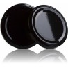 Couvercle noir de 70 mm - Pack de 25 unités Couvercles