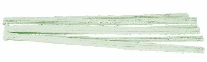 Sulphur strips laid out for identification